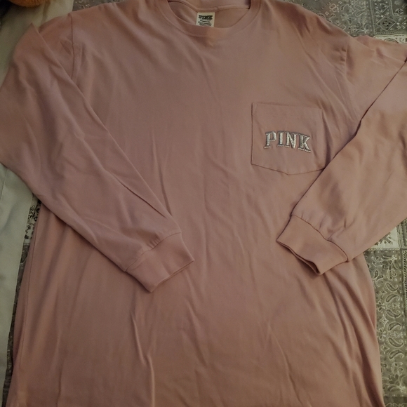 VS/PINK Long Sleeve Campus Tee - Picture 1 of 5